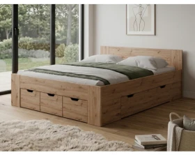 Postel Astral 160x200 cm, dub artisan