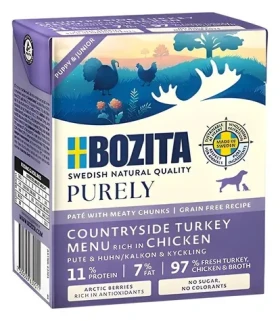 Bozita Purely Paté Duoprotein Junior Chicken Turkey 370 g / Konzerva pro psy / Kuře a krůta / Pro mladé psy