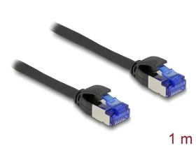 Delock černá / Síťový kabel RJ45 / Cat.6A S/FTP / Slim / 1 m (80227)