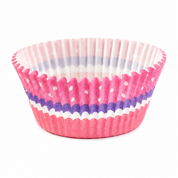 Cake star papírové košíčky na muffiny a cupcakes barevné 50x30 mm 100ks-vzor 2