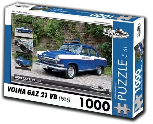 RETRO-AUTA Puzzle č. 51 Volha Gaz 21 VB (1966)