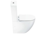 RAVAK - WC kombi se sedátkem SoftClose, vario odpad, spodní napouštění, RimOff, bílá X01870
