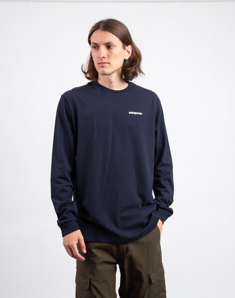 Tričko Patagonia M's L/S P-6 Logo Responsibili-Tee® New Navy