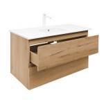 Koupelnová skříňka 2 zásuvková s umyvadlem SAT B-Way 99x50x45 cm dub mat BWAY2100OAKU4B2 BWAY2100OAKU4B2