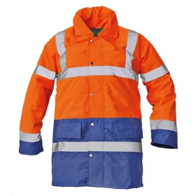 CRV Cerva Bunda SEFTON reflexní zateplená 100 % polyester oranžová/royal S oranžová-royal
