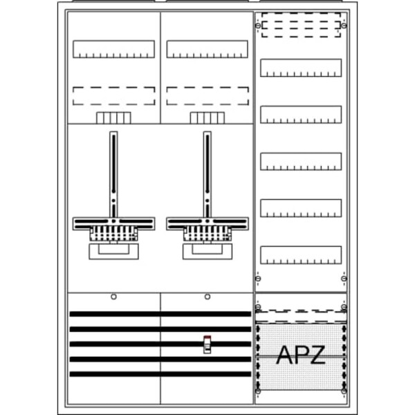 Striebel & John 2CPX054267R9999 DA37PG Osazená rozvodnice pod omítku, na omítku, částečně zapuštěný Obsah 1 ks