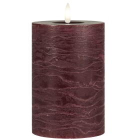 IB LAURSEN LED svíčka Pillar Dark Red 15 cm, červená barva, plast, vosk