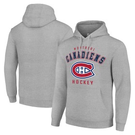Starter Pánská mikina Montreal Canadiens NHL Heather Gray Logo Pullover Hoodie Velikost: XL