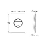 GROHE - Nova Cosmopolitan S Ovládací tlačítko splachování, kartáčovaný Warm Sunset 37601DL0