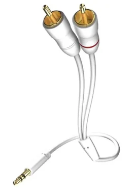 In-akustik Star Audio kabel bílá 5 m / 3.5mm jack - 2x Cinch (00310005)