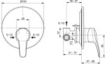 IDEAL STANDARD - Oglio Sprchová baterie pod omítku, chrom A7162AA