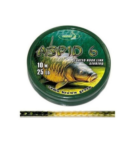 Katran Šňůrka Coated Braided Hook Link Aspid 6 10m 25lb 11,4kg (176935)