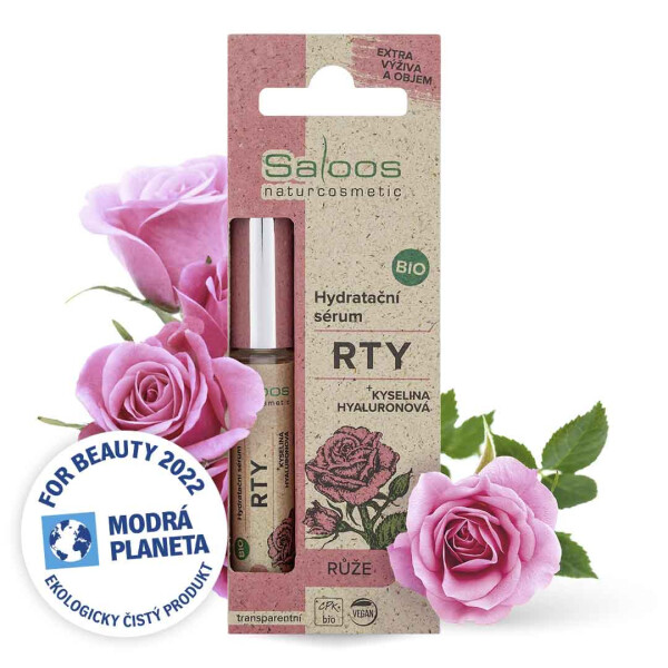 Bio Hydratační sérum na rty – Růže 7ml Saloos