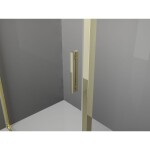 MEXEN/S - Exo sprchový kout, posuvné dveře 115 x 75, transparent, zlato 8151-115-075-50-00