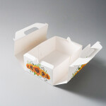 Výslužková krabice s rukojetí Yellow 26x18x9,5cm