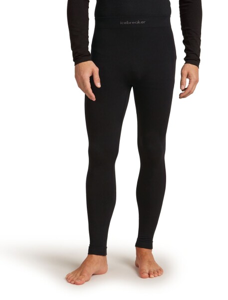 Pánské merino spodky ICEBREAKER Mens 260 Zoneknit Seamless Tights, Black velikost: XXL