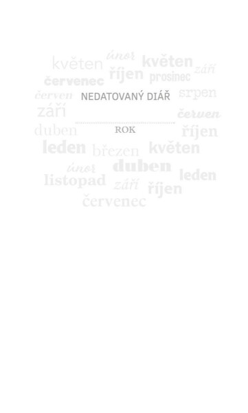 Kalendárium do diáře UNI M - nedatovaný