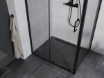 MEXEN/S - Apia sprchový kout obdélník 135x100, transparent, černá 840-135-100-70-00