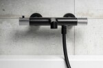 SAPHO - SOLARIS nástěnná vanová termostatická baterie, černá mat/chrom WD010BC