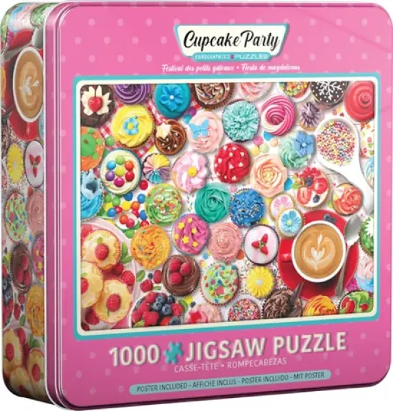 EUROGRAPHICS Puzzle Dortíková oslava v plechové krabičce