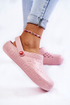 Dámské světlé pantofle Big Star II275008 Růžové 36