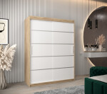 Šatní skříň Abi V1 Barva korpusu: Černá, Rozměry: 120 cm, Dveře: Dub artisan