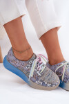 Dámské Kožené Polobotky Sneaker na Platformě Maciejka 06776A-06 Modré 37