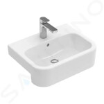 VILLEROY & BOCH - Architectura Umyvadlo polozápustné 550x430 mm, s přepadem, otvor pro baterii, CeramicPlus, alpská bílá 419055R1