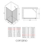 CERANO - Sprchový kout Antelo L/P - 6 mm - chrom, transparentní sklo - 70x80x190 - otočný CER-8050BD118