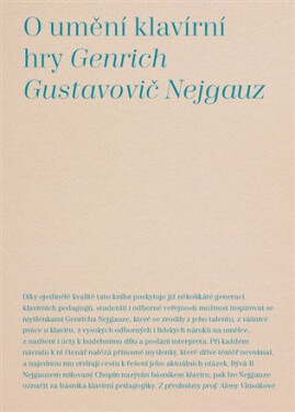 O umění klavírní hry - Genrich Gustavovič Nejgauz