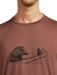 ICEBREAKER Mens Mer Core SS Tee Canoe Companions, Carob velikost: L