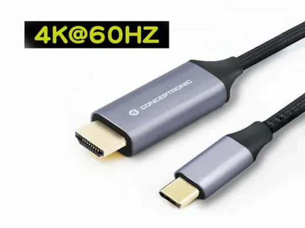 Conceptronic USB-C 3.2 na HDMI 2.0 šedá / Adaptér / 4K 60Hz / 2 m (ABBY10G)
