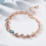 Exkluzivní náramek Swarovski Elements Gavriella, Světle modrá 17 cm + 4 cm (prodloužení)