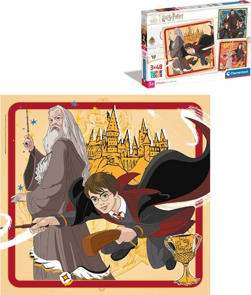 Puzzle Harry Potter 3x48 dílků - Clementoni