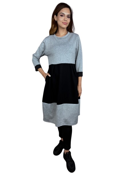 HOSH Mikinové šaty Calista Velikost: UNI, Barva: Šedá