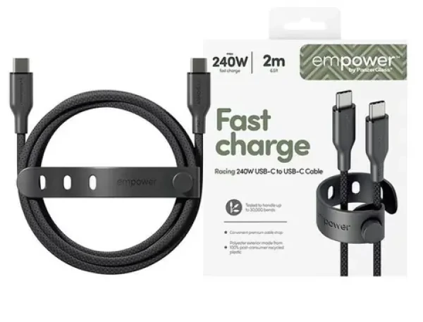 PanzerGlass empower 240W USB-C to USB-C Cable USB 2.0 2M černá (198216)