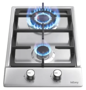 IsEasy MGBS-312A nerez / Plynová varná deska / 2 hořáky / 3300 W + 1000 W / NG/LPG (MGBS-312A)