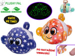 Plyšová ryba Plushy Pal 10 cm vibrující po natažení svítící ve tmě - mix barev