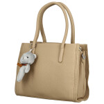 Módní dámská koženková kabelka do ruky Armin, béžová