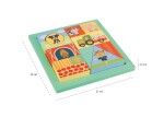 Orange Tree Toys Dřevěné puzzle kostky - Zvířátka na farmě