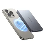 Joyroom JR-PBM08 šedá / Powerbanka / 10000mAh / 20W / 1x Lightning + 1x USB-C + bezdrátové nabíjení (6956116729707)