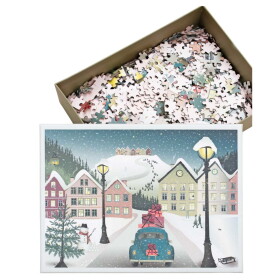 ViSSEVASSE Puzzle Let it Snow 1000 dílků, modrá barva, papír
