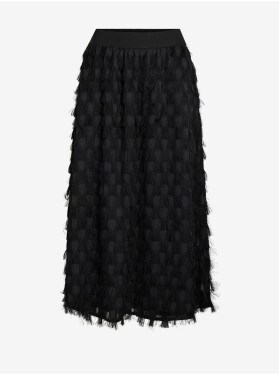 Černá dámská vzorovaná midi sukně VILA Amellia Dámské