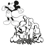 Presco Group Plánovací kalendář Mickey Mouse s omalovánkami, nedatovaný, 30 x 30 cm