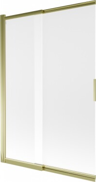MEXEN - Fox 2-křídlá posuvná vanová zástěna 120 x 150 cm, dekor, zlatá 891-120-002-50-30