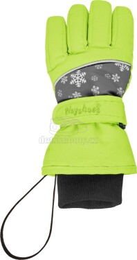 Dětské rukavice PLAYSHOES Snowflakes 422034 zelená Velikost: