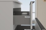 CERANO - Koupelnová skříňka Velora - bílá matná, úchytka černá + keramické umyvadlo Todo - 81x55x46,5 CER-665146