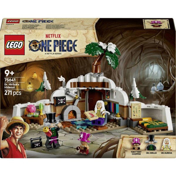 75641 LEGO® ONE PIECE Ukrývky na bázi DOC; hračky pro virtuální refilaci Netflix; dárek pro děti od 9 let; pokojová dekorace; diorama z modulů s mini figurkou