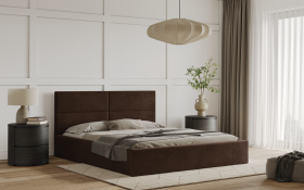 FRONTI Postel WASTO 160x200 hnědá s úložným prostorem