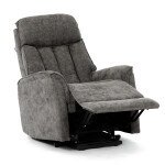 Polohovací křeslo, elektrické kabelové ovládání, šedá, látka, TV-H9727 GREY2